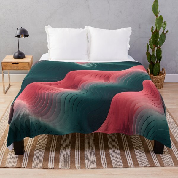 Item preview, Crimson Waves: Red and Teal Abstract Layers designed and sold by VectorPlace.