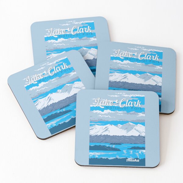 Item preview, Lake Clark National Park Illustration Travel Art Vintage designed and sold by KrisSidDesigns.