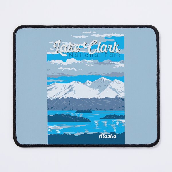Item preview, Lake Clark National Park Illustration Travel Art Vintage designed and sold by KrisSidDesigns.