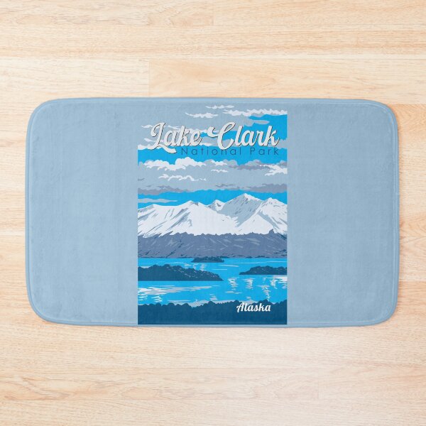 Item preview, Lake Clark National Park Illustration Travel Art Vintage designed and sold by KrisSidDesigns.