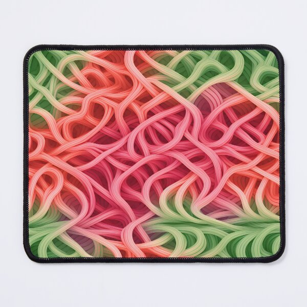 Item preview, Entwined Elegance: Pink and Green Abstract Weave designed and sold by VectorPlace.