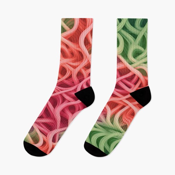 Item preview, Entwined Elegance: Pink and Green Abstract Weave designed and sold by VectorPlace.