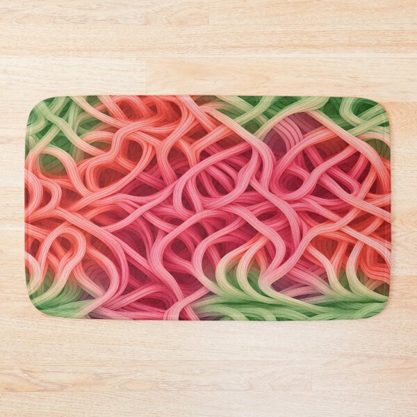 Item preview, Entwined Elegance: Pink and Green Abstract Weave designed and sold by VectorPlace.