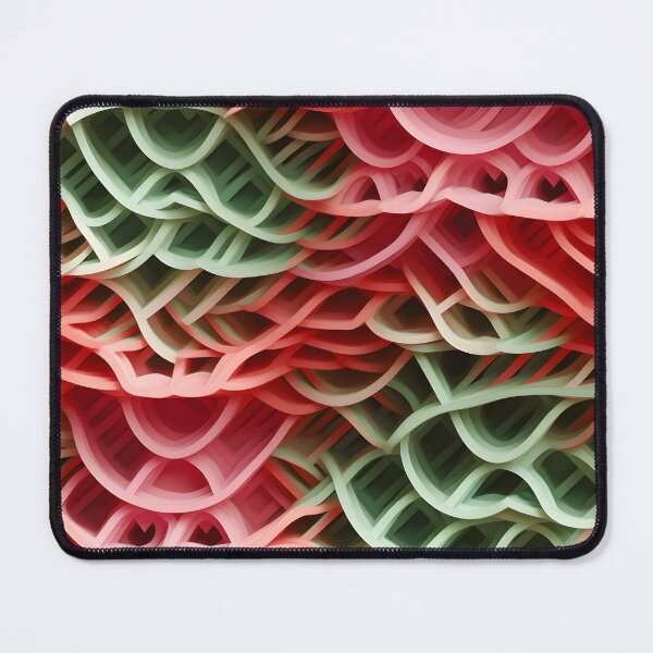 Item preview, Rosy Ribbons: Red and Green Abstract Weave designed and sold by VectorPlace.