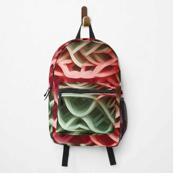 Item preview, Rosy Ribbons: Red and Green Abstract Weave designed and sold by VectorPlace.
