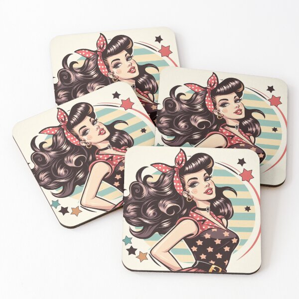 Item preview, Retro Rockabilly Girl Original Design designed and sold by roni-and-rye.