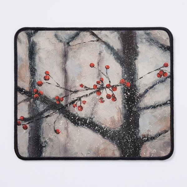 Item preview, Crimson Berries in the Snow designed and sold by Laura King Fine Arts.