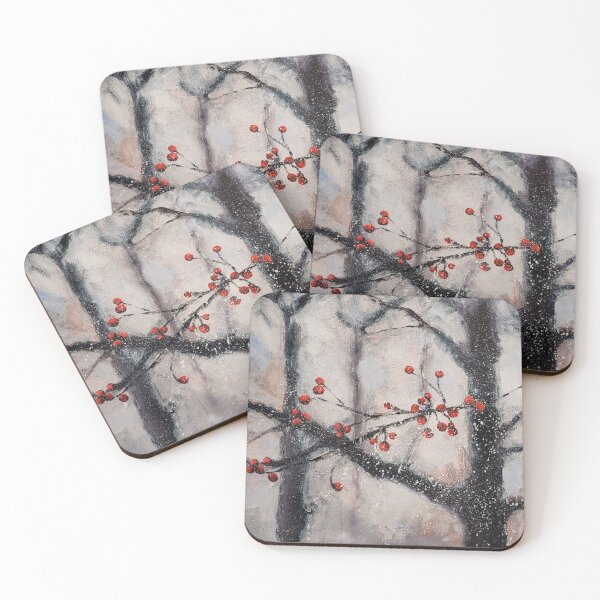 Item preview, Crimson Berries in the Snow designed and sold by Laura King  Fine Arts.