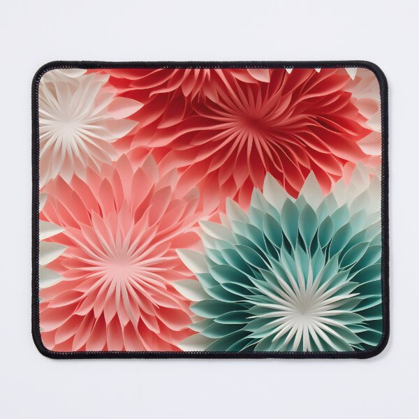 Item preview, Floral Whirl: Abstract Blossoms in Red and Green designed and sold by VectorPlace.