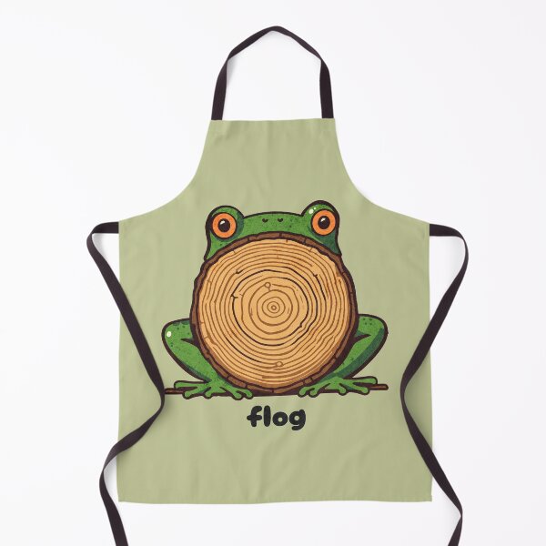 Item preview, flog - the frog and log punny cross designed and sold by Sir Meow Meow.
