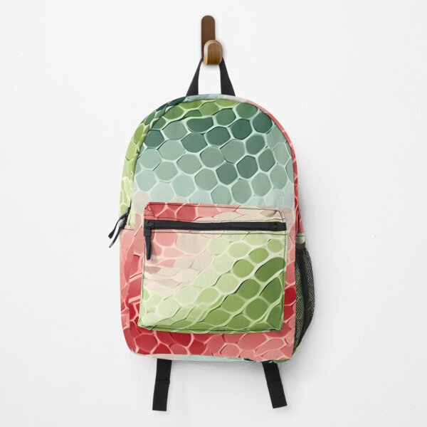 Item preview, Aqua and Coral Hues: Abstract Honeycomb Gradient designed and sold by VectorPlace.
