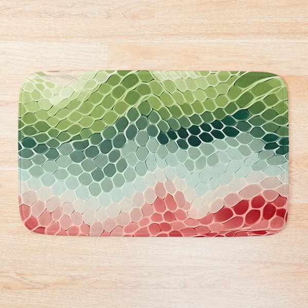 Item preview, Aqua and Coral Hues: Abstract Honeycomb Gradient designed and sold by VectorPlace.
