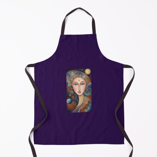 Item preview, portrait of a woman - lunar muse, goddess decorated and topped with moons designed and sold by Creativesphotos.