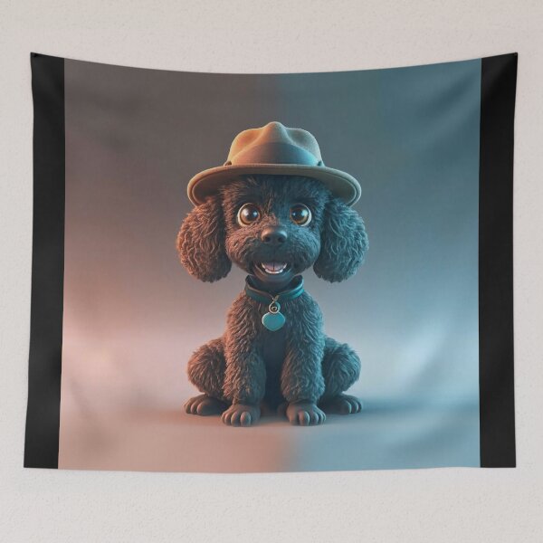 Item preview, Cute smiling cartoon Poodle dog designed and sold by Colorful-Worlds.