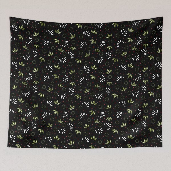 Item preview, Dotty Leaves - Black designed and sold by JaselviiStudio.