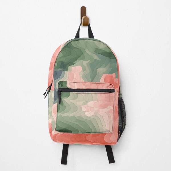 Item preview, Coral Contours: Abstract Red and Green Flow designed and sold by VectorPlace.