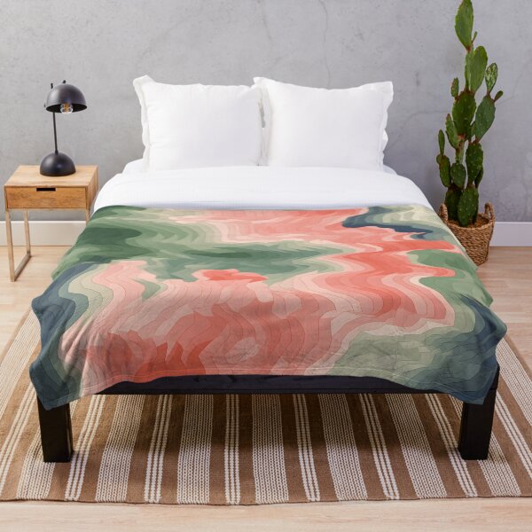 Item preview, Coral Contours: Abstract Red and Green Flow designed and sold by VectorPlace.