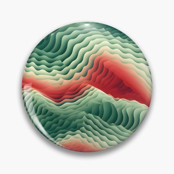 Aperçu de l'œuvre Crimson & Sage Waves : Art abstrait en couches créée et vendue par VectorPlace.