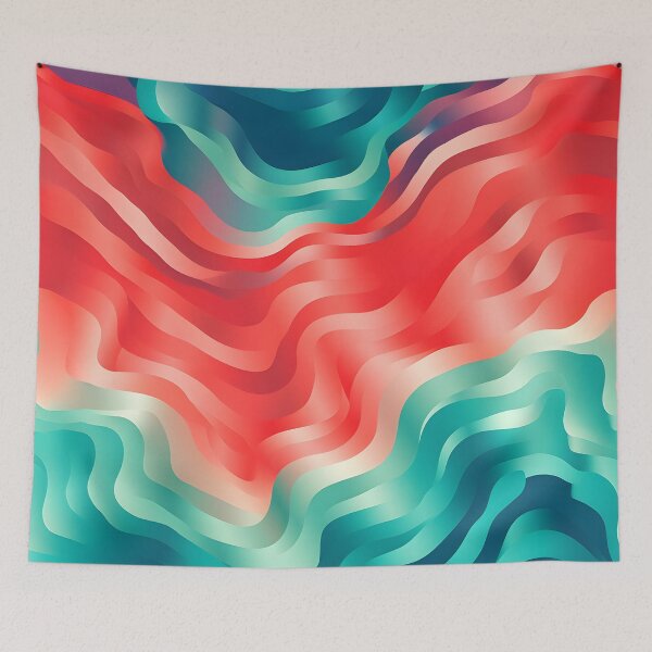 Item preview, Aqua Flame: Dynamic Red and Blue Abstract designed and sold by VectorPlace.