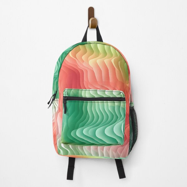 Item preview, Tropical Heatwave: Abstract Red-Green Wave Gradient designed and sold by VectorPlace.