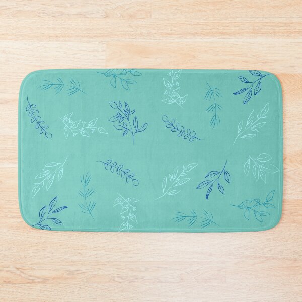 Item preview, Blue Leaves Pattern designed and sold by MyMushroomGrove.