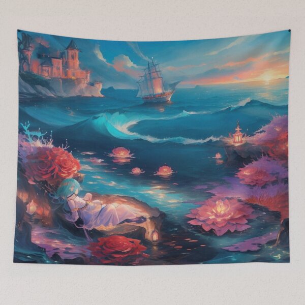 Item preview, flowers on the sea designed and sold by Mahzxczxc022.