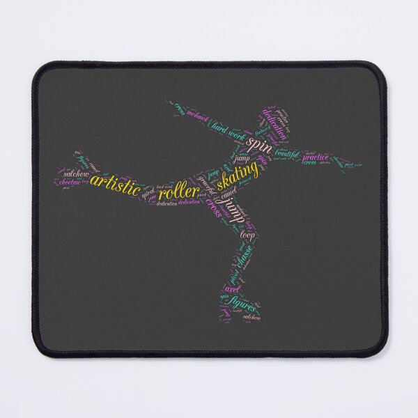 Item preview, Artistic Roller Skating Wordcloud for Darker Backgrounds designed and sold by WordsYouLove.