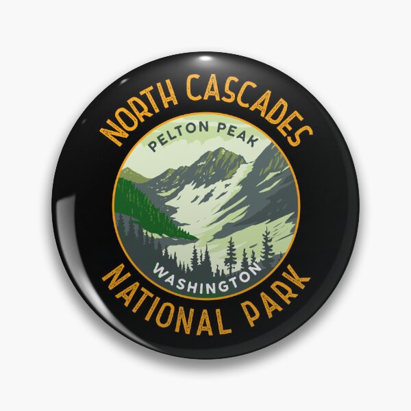 Artikelvorschau, North Cascades National Park Retro Distressed Circle entworfen und verkauft von KrisSidDesigns.