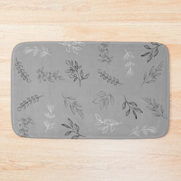 Item preview, Gray Leaves Pattern designed and sold by MyMushroomGrove.