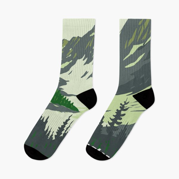 Item preview, North Cascades National Park Illustration Travel Art Vintage designed and sold by KrisSidDesigns.