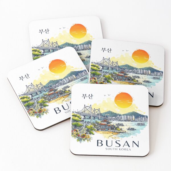 Item preview, Busan South Korea Watercolor designed and sold by PaintMeWorld.