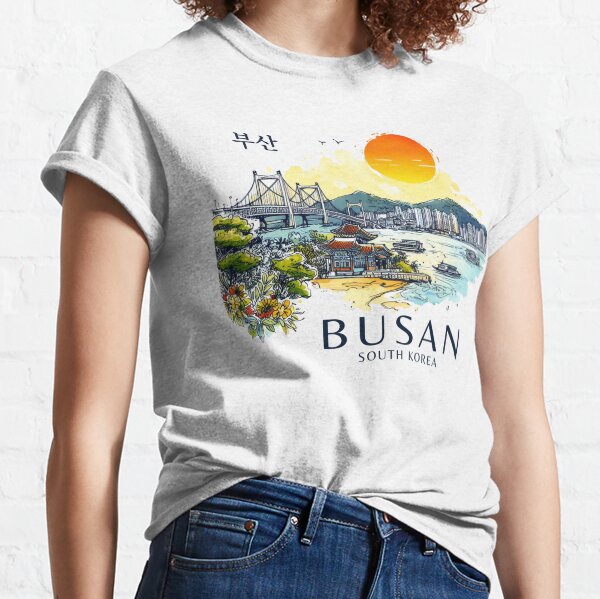 Artikel-Vorschau von Busan Südkorea Aquarell, designt und verkauft von PaintMeWorld.