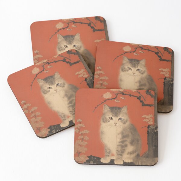 Item preview, Cherry Blossom Chateau: Where Cats Contemplate the Cycles of Life designed and sold by kawaiidoodlesuk.