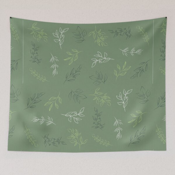 Item preview, Green Leaves Pattern designed and sold by MyMushroomGrove.