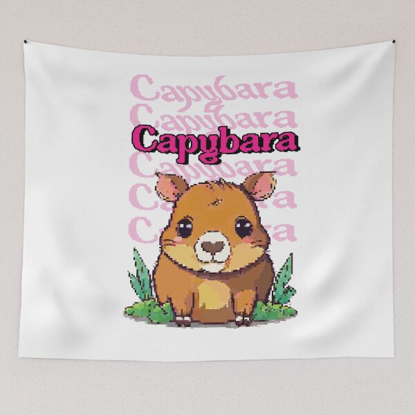 Item preview, cute Capybara pixel art designed and sold by D-fineShop.