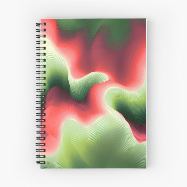 Item preview, Emerald and Ruby Rhythms: Abstract Wave Interplay designed and sold by VectorPlace.