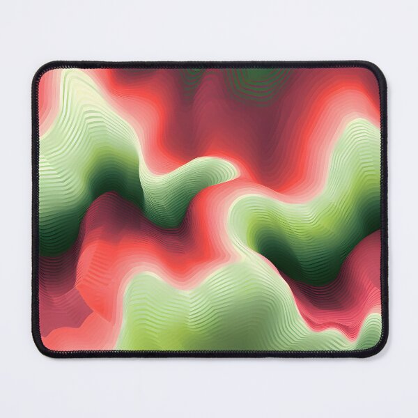 Item preview, Emerald and Ruby Rhythms: Abstract Wave Interplay designed and sold by VectorPlace.