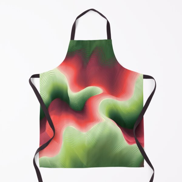 Item preview, Emerald and Ruby Rhythms: Abstract Wave Interplay designed and sold by VectorPlace.