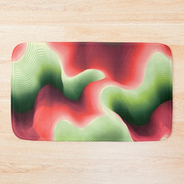 Item preview, Emerald and Ruby Rhythms: Abstract Wave Interplay designed and sold by VectorPlace.