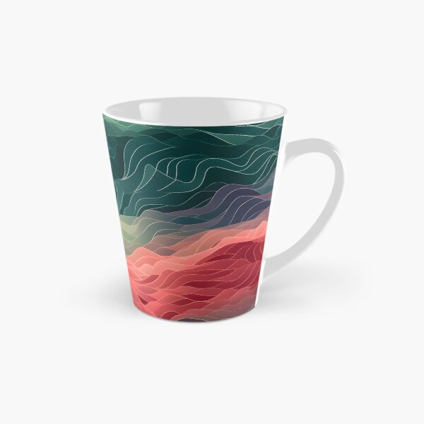 Item preview, Cresting Verdure: Green and Red Wavy Layers designed and sold by VectorPlace.