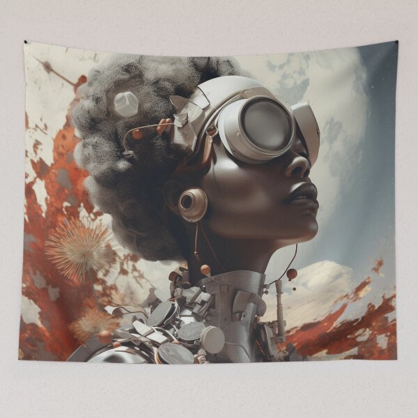 Item preview, Afrofuturism Art designed and sold by MidJourneymen.