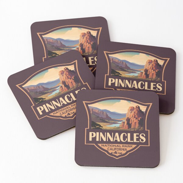 Item preview, Pinnacles National Park Illustration Retro Badge designed and sold by KrisSidDesigns.