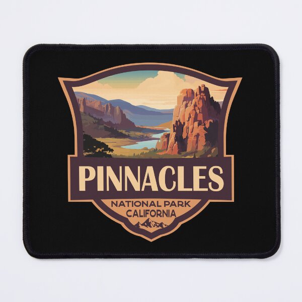 Item preview, Pinnacles National Park Illustration Retro Badge designed and sold by KrisSidDesigns.