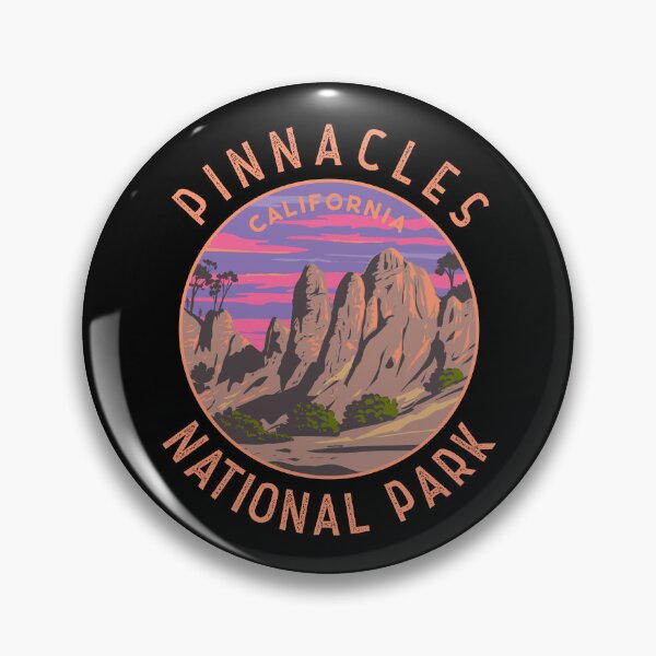 Item preview, Pinnacles National Park Retro Distressed Circle designed and sold by KrisSidDesigns.