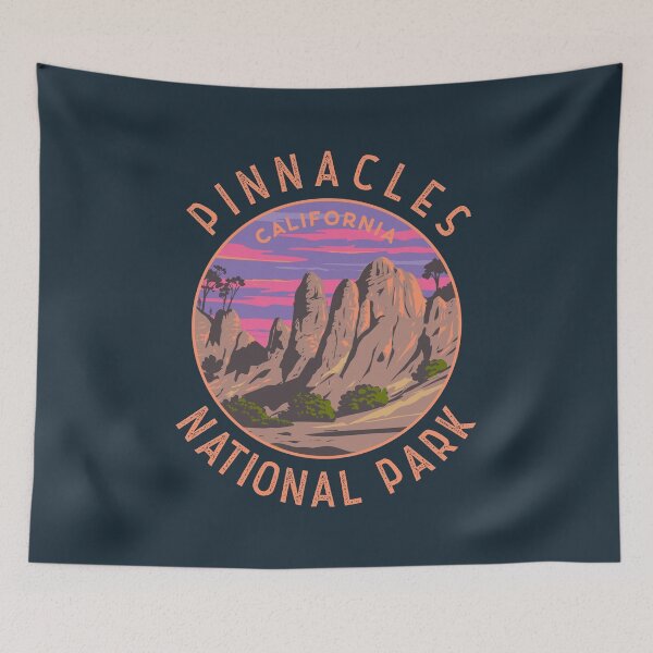 Item preview, Pinnacles National Park Retro Distressed Circle designed and sold by KrisSidDesigns.