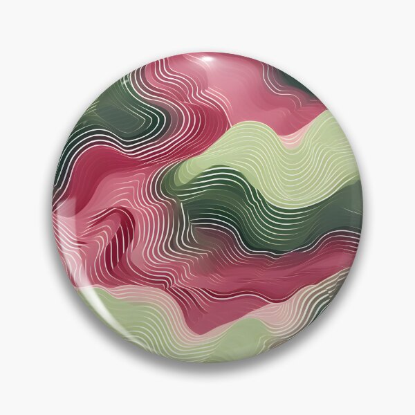 Item preview, Harmonic Waves: Pink and Green Abstract Layers designed and sold by VectorPlace.