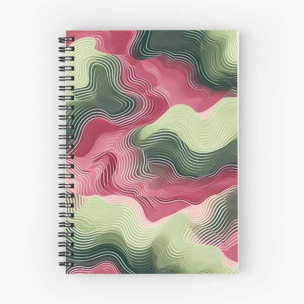 Item preview, Harmonic Waves: Pink and Green Abstract Layers designed and sold by VectorPlace.