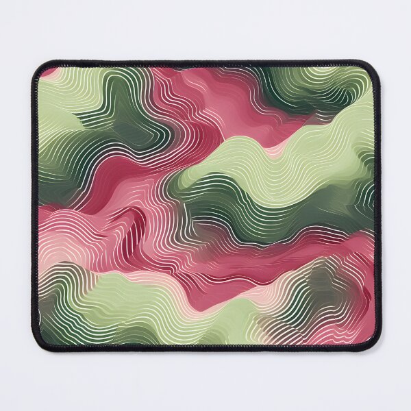 Item preview, Harmonic Waves: Pink and Green Abstract Layers designed and sold by VectorPlace.