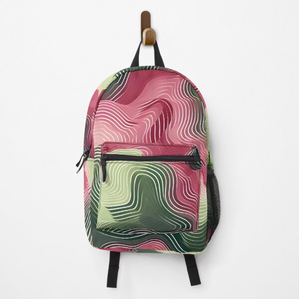 Item preview, Harmonic Waves: Pink and Green Abstract Layers designed and sold by VectorPlace.