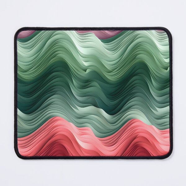 Item preview, Sculpted Tides: Fluid Green and Pink Abstraction designed and sold by VectorPlace.